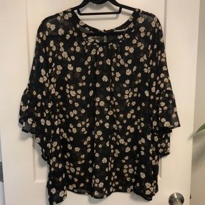 Ava & Viv sheer floral top